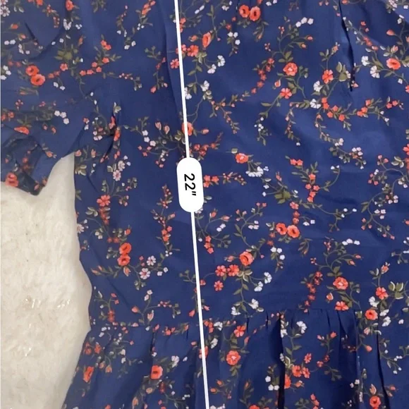 Madewell silk stanza ruffle top moonless floral - Picture 6 of 6